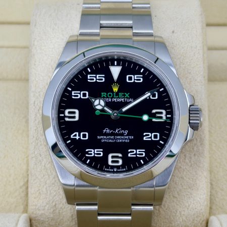 Front Face Pre-Owned Rolex Air-King 126900 Box and Papers