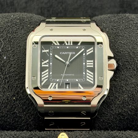 Front Face Pre-Owned Cartier Santos WSSA0096 Box and Papers