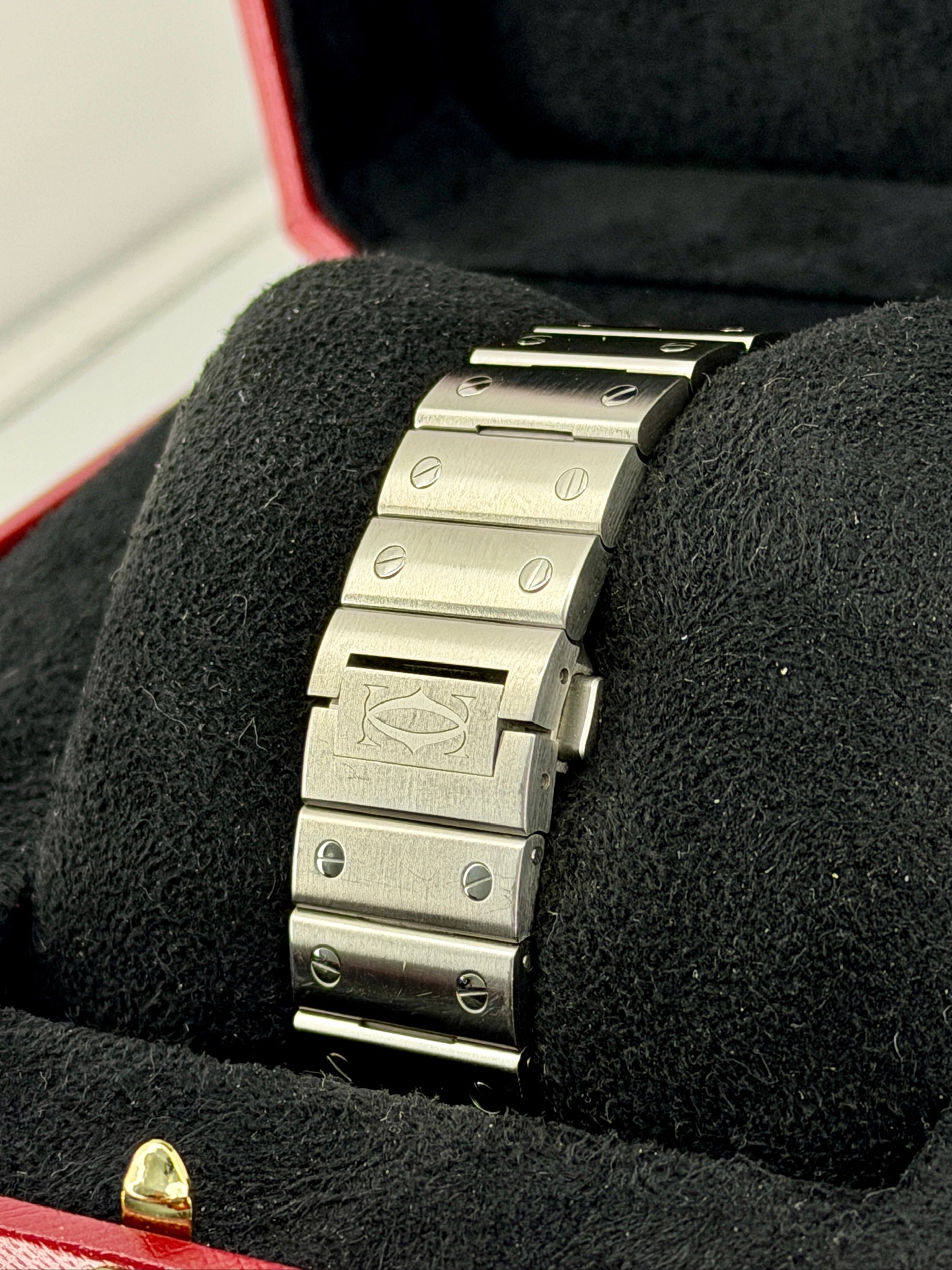 Bracelet Pre-Owned Cartier Santos WSSA0096 Box and Papers