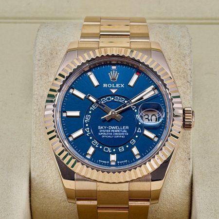 Front Face Pre-Owned Rolex Sky-Dweller 336935 Box and Papers