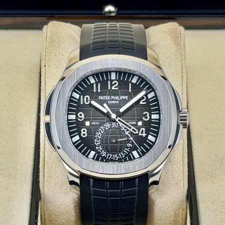 Front Face Pre-Owned Patek Philippe Aquanaut 5164A Travel Time