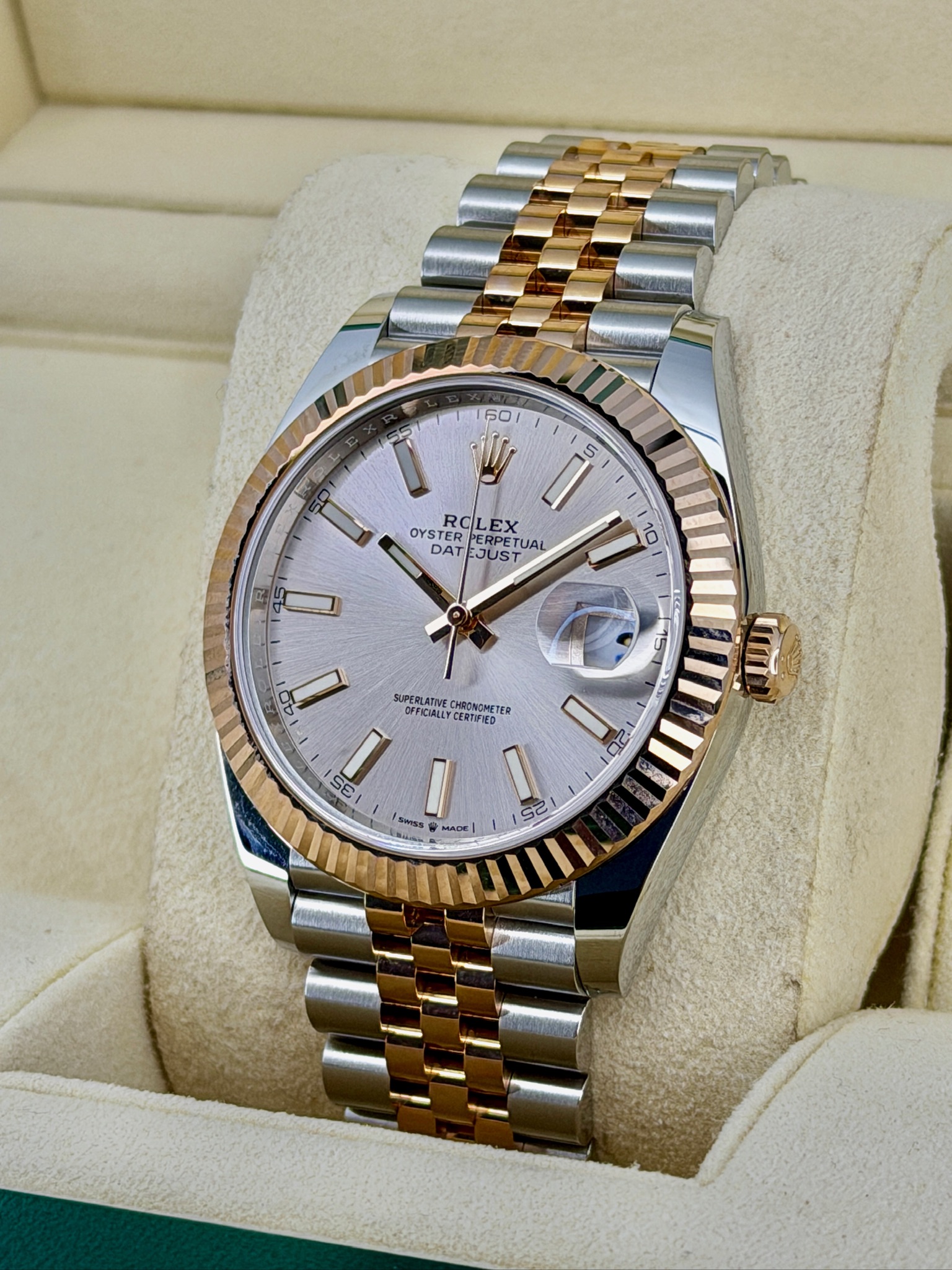 Side Face Pre-Owned Rolex DateJust Sundust 126331