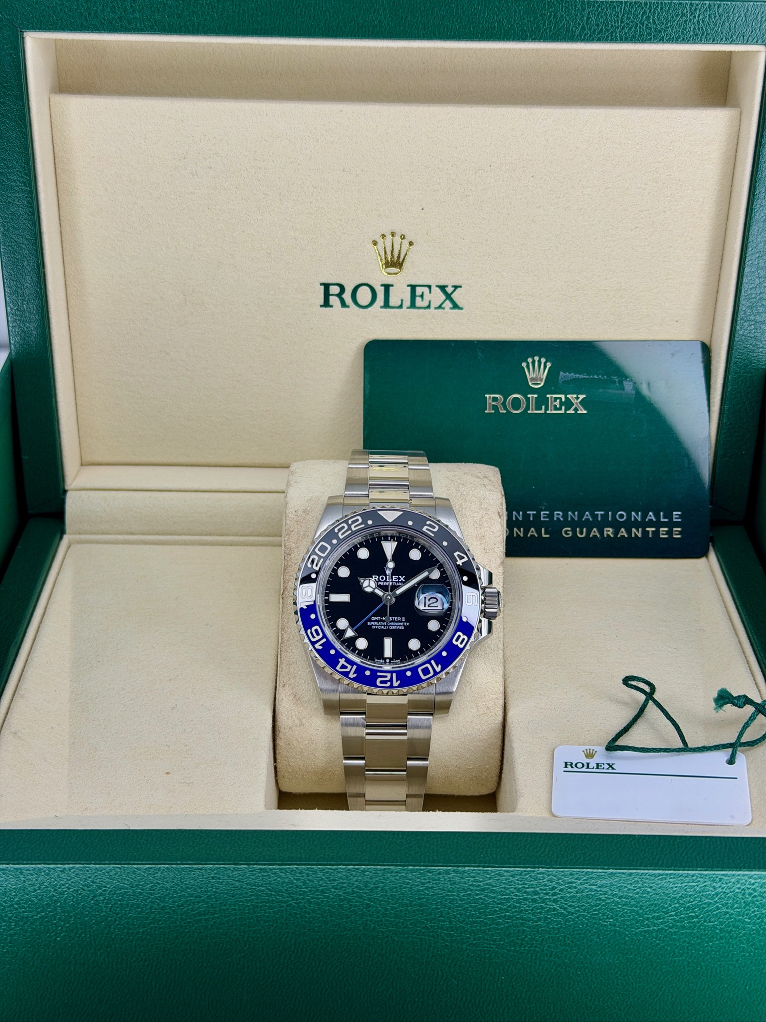 Box and Papers Pre-Owned Rolex GMT-Master 2 126710BLNR