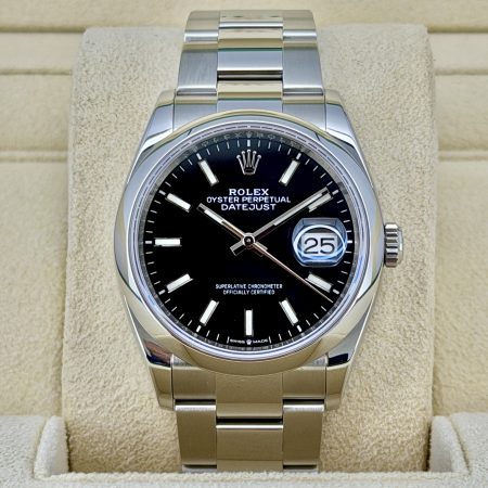 Front Face Pre-Owned Rolex Datejust 126200 Box and Papers