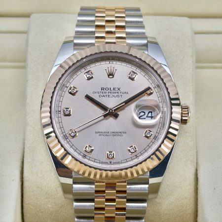 Front Face Pre-Owned Rolex Datejust Sundust 126331 Box and Papers