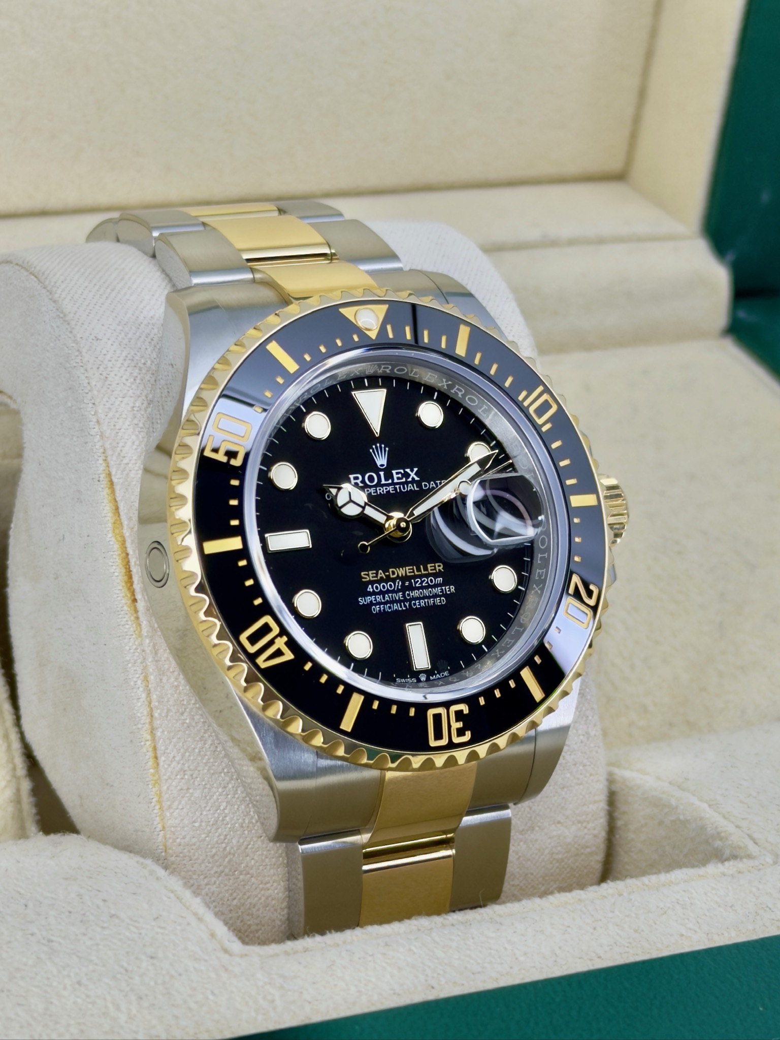 Side Face 2 Pre-Owned Rolex Sea-Dweller 126603 Box and Papers