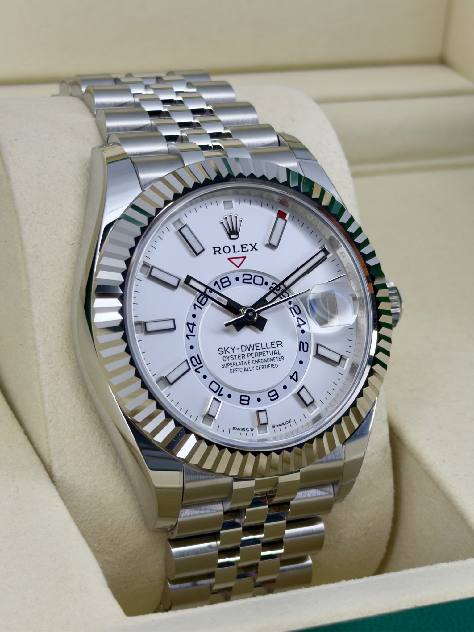 Side Face 2 Pre-Owned Rolex Sky-Dweller 336934 Box and Papers