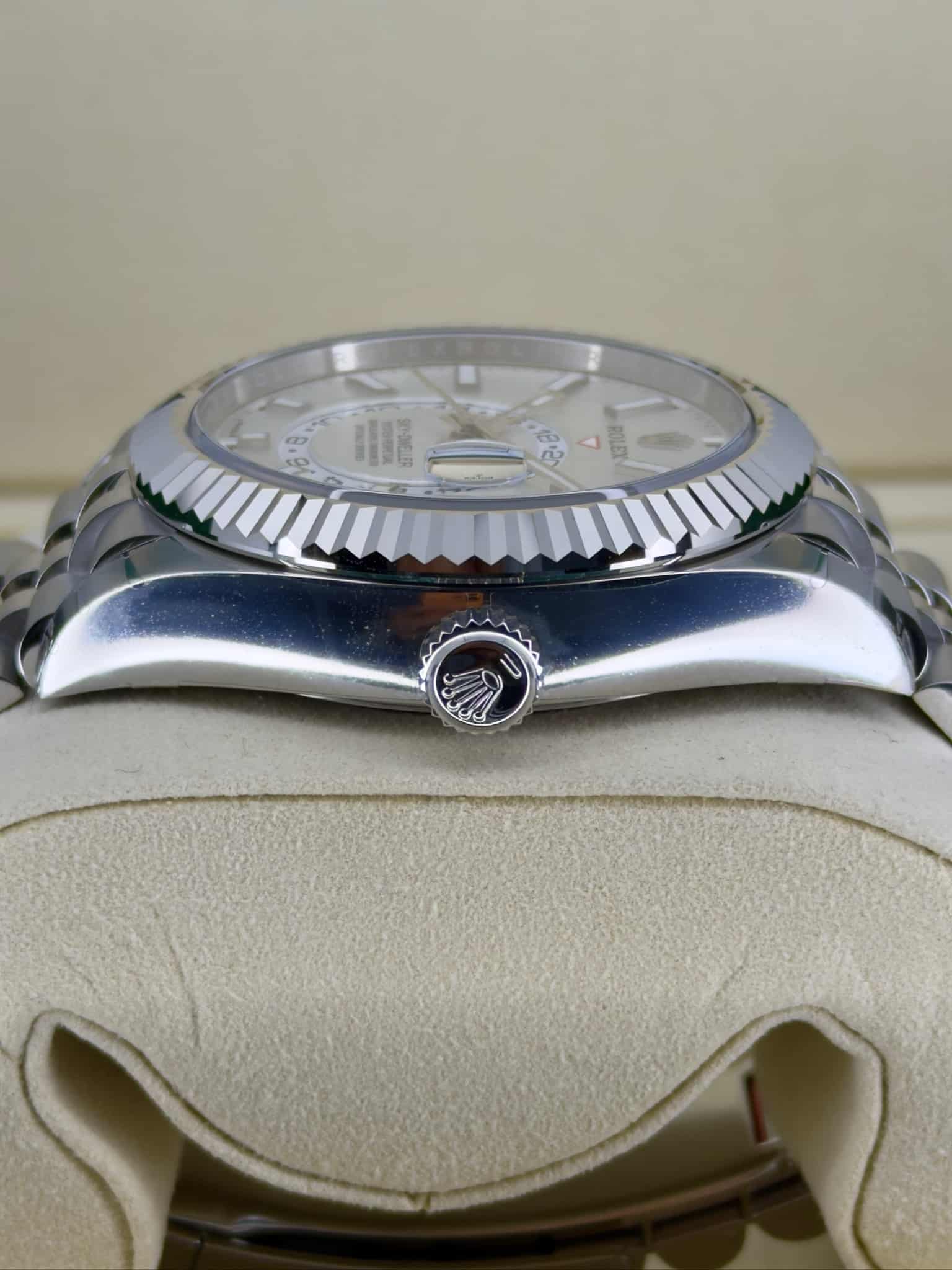 Side Shot Pre-Owned Rolex Sky-Dweller 336934 Box and Papers
