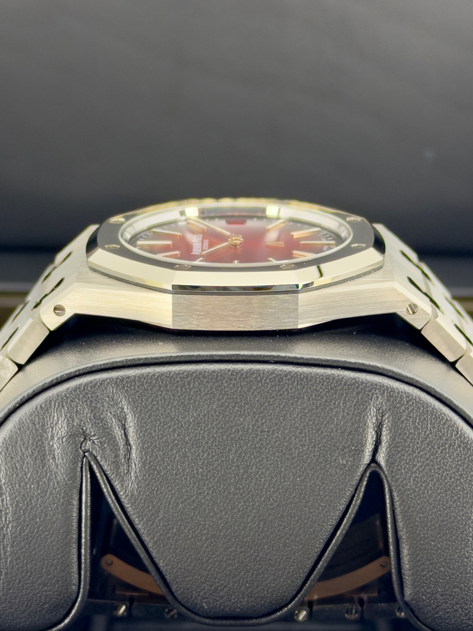 Side Shot 2 Pre-Owned Audemars Piguet Royal Oak Jumbo 16202XT Box and Papers