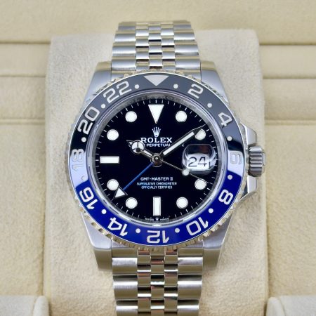 Front Face Pre-Owned Rolex GMT Master II 126710BLNR Watch Only
