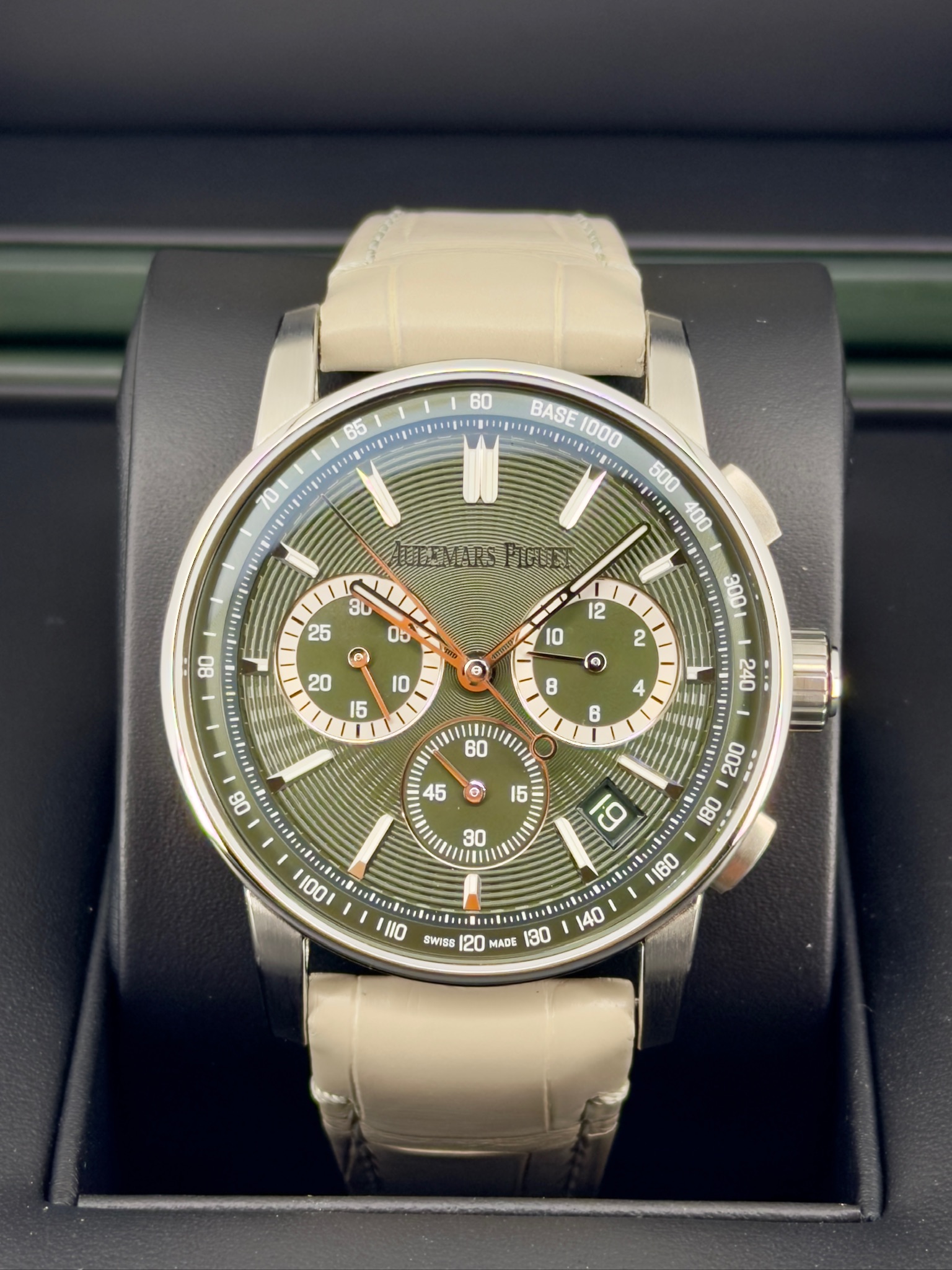 Front Face Pre-Owned Audemars Piguet 26393st Box and Papers