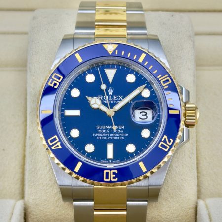Front Face Pre-Owned Rolex Submariner 126613lb Box and Papers