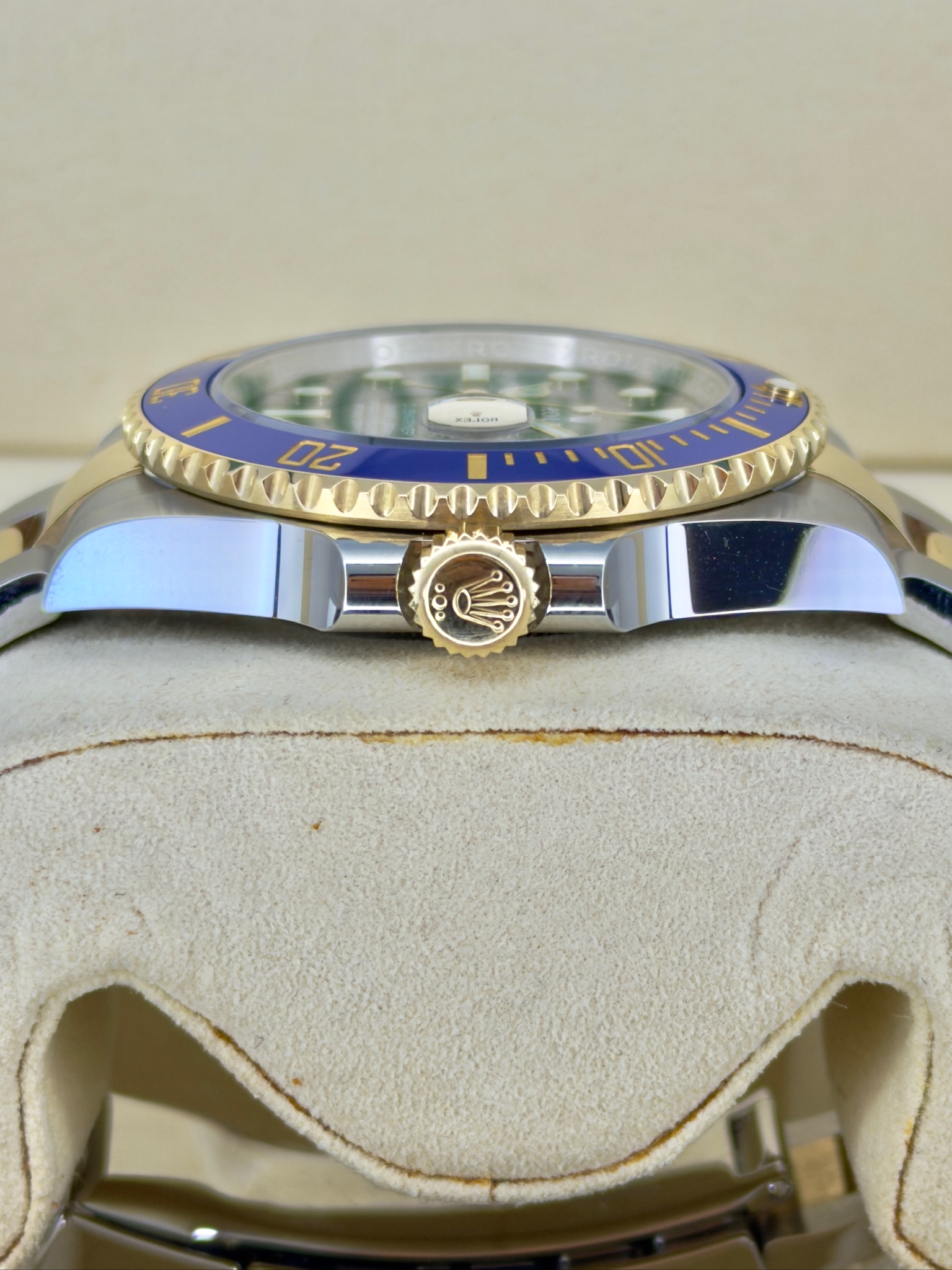 Side Shot Pre-Owned Rolex Submariner 126613lb Box and Papers