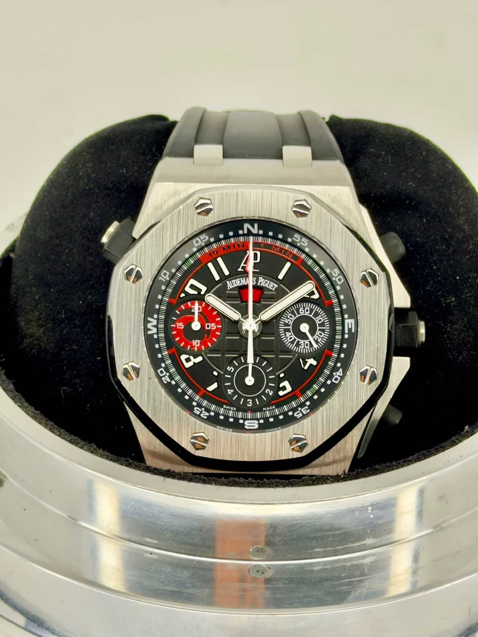 Front Face Pre-Owned Audemars Piguet 26040ST Royal Oak Offshore Alinghi